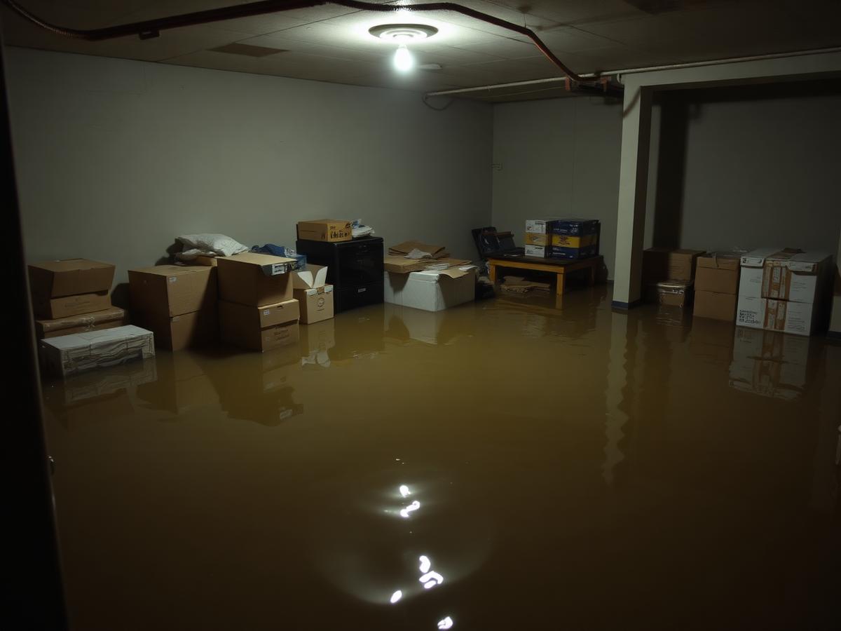 Flood Cleanup and Restoration in a Burlington property